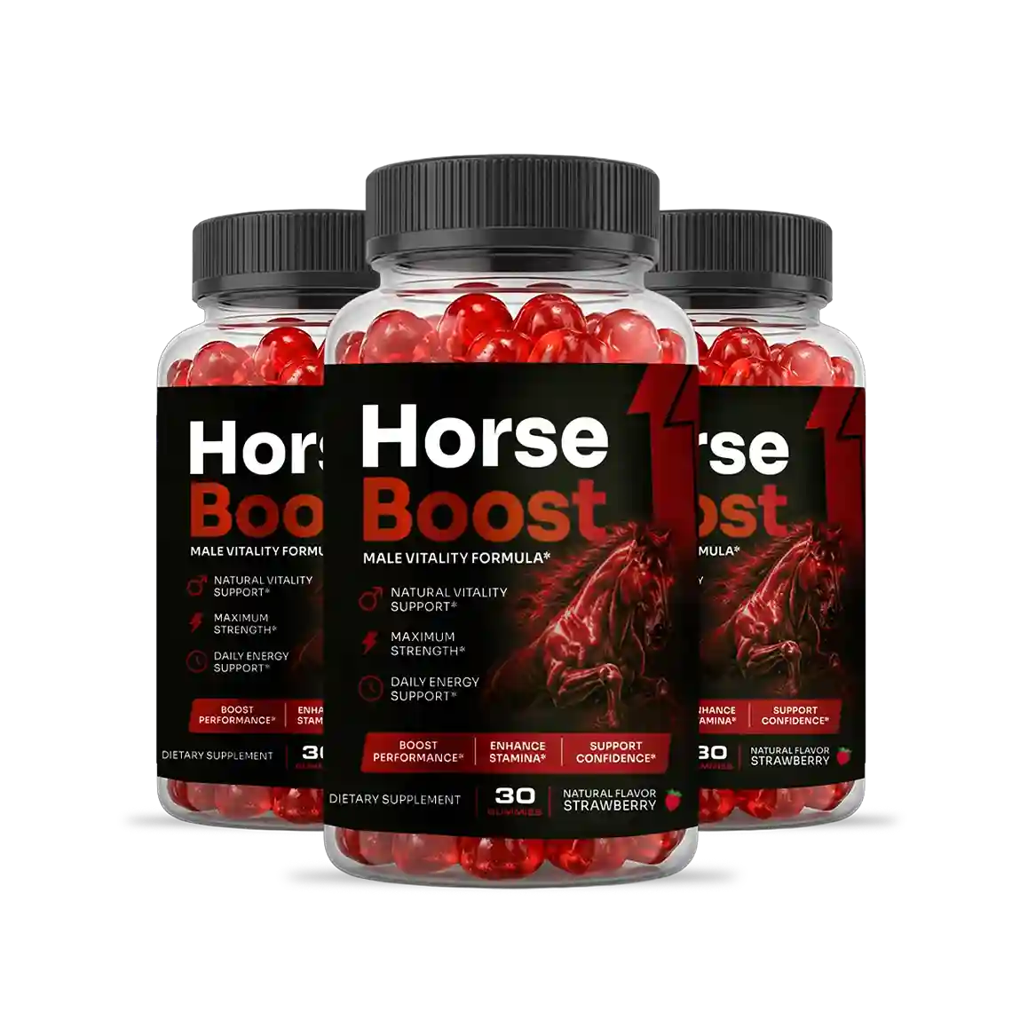 Horse Boost Male Vitality Gummies — 82mg 9-Botanical Blend